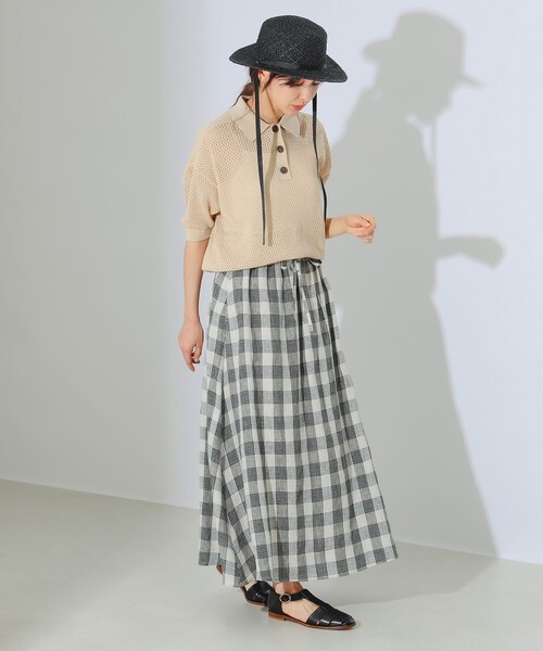 B:MING by BEAMS（ビーミングバイビームス）の「B:MING by BEAMS / ニット ポロシャツ（ポロシャツ・レディース・ホワイト系その他5/ネイビー・ONE SIZE）」の4枚目の写真