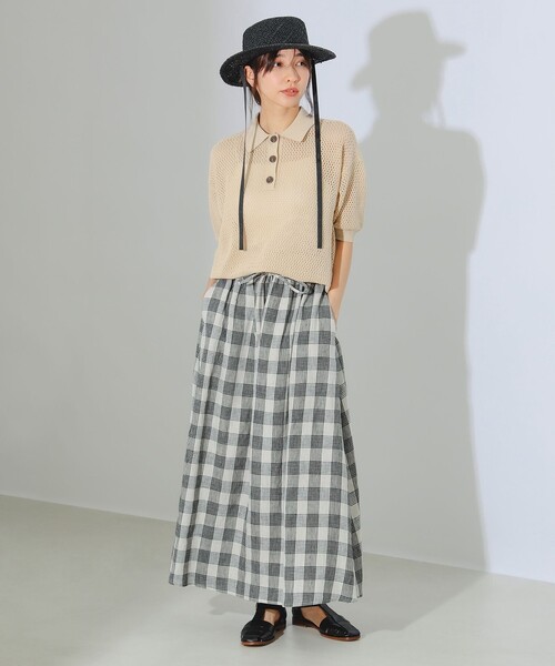 B:MING by BEAMS（ビーミングバイビームス）の「B:MING by BEAMS / ニット ポロシャツ（ポロシャツ・レディース・ホワイト系その他5/ネイビー・ONE SIZE）」の5枚目の写真