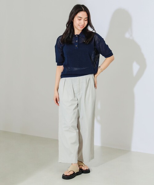 B:MING by BEAMS（ビーミングバイビームス）の「B:MING by BEAMS / ニット ポロシャツ（ポロシャツ・レディース・ホワイト系その他5/ネイビー・ONE SIZE）」の11枚目の写真