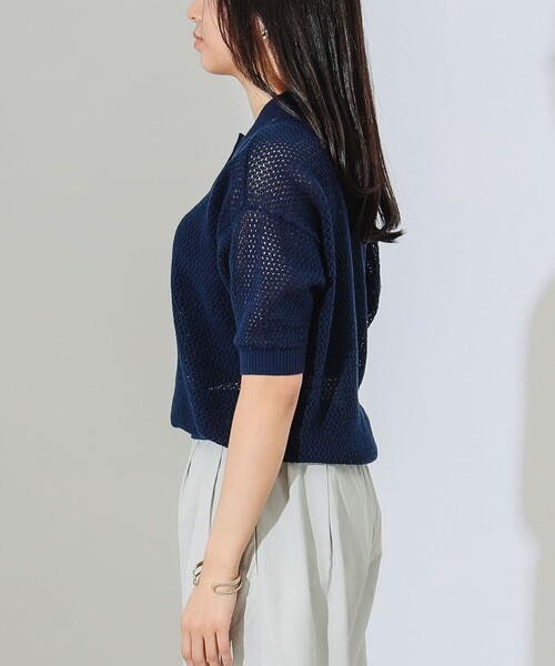 B:MING by BEAMS（ビーミングバイビームス）の「B:MING by BEAMS / ニット ポロシャツ（ポロシャツ・レディース・ホワイト系その他5/ネイビー・ONE SIZE）」の16枚目の写真