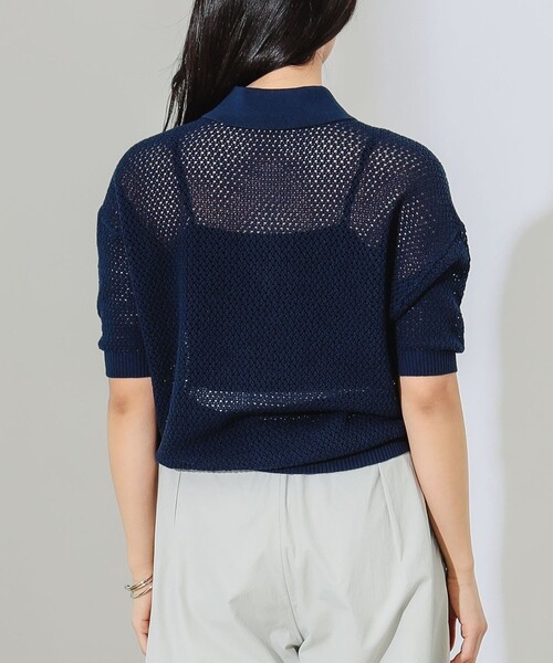 B:MING by BEAMS（ビーミングバイビームス）の「B:MING by BEAMS / ニット ポロシャツ（ポロシャツ・レディース・ホワイト系その他5/ネイビー・ONE SIZE）」の17枚目の写真