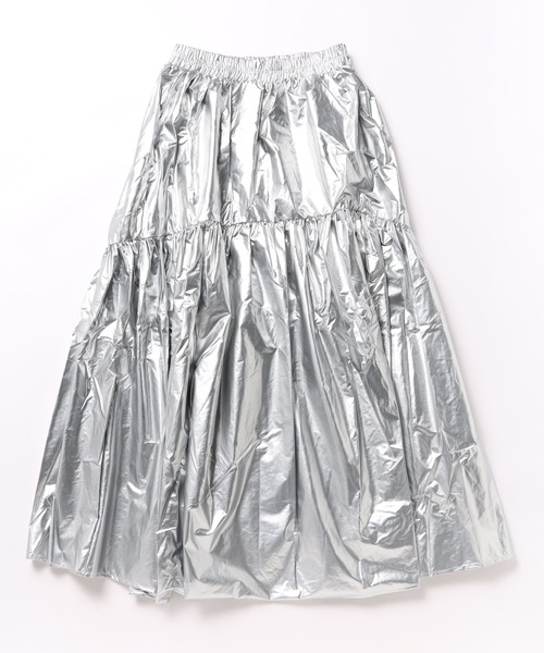 CORNERS（コーナーズ）の「メタリックギャザーフレアスカート（スカート・レディース・ゴールド/ブラック/シルバー・M）」の15枚目の写真