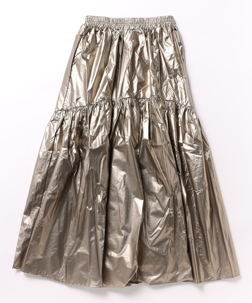 CORNERS（コーナーズ）の「メタリックギャザーフレアスカート（スカート・レディース・ゴールド/ブラック/シルバー・M）」の20枚目の写真