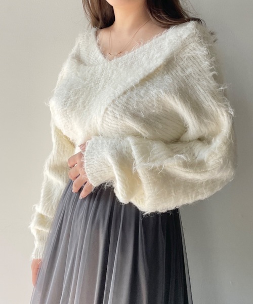 NOMAE（ノーマエ）の「シャギークロスニット（ニット/セーター）」 - WEAR