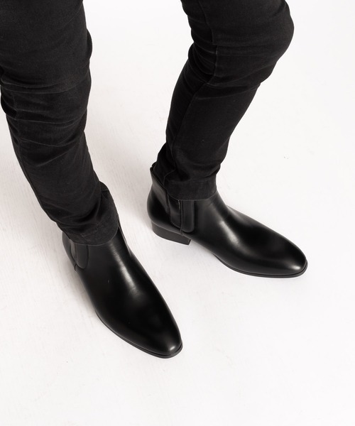 SVEC（シュベック）の「アシンメトリー サイドゴア チェルシーブーツ（ブーツ・メンズ・ブラック/ブラック系その他・40/41/42/43/44/45）」の8枚目の写真