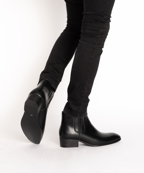 SVEC（シュベック）の「アシンメトリー サイドゴア チェルシーブーツ（ブーツ・メンズ・ブラック/ブラック系その他・40/41/42/43/44/45）」の14枚目の写真