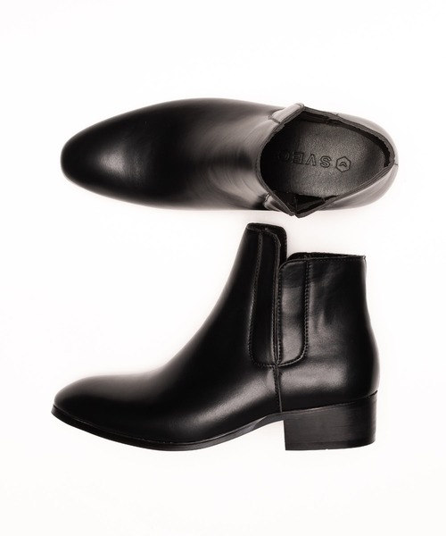 SVEC（シュベック）の「アシンメトリー サイドゴア チェルシーブーツ（ブーツ・メンズ・ブラック/ブラック系その他・40/41/42/43/44/45）」の9枚目の写真