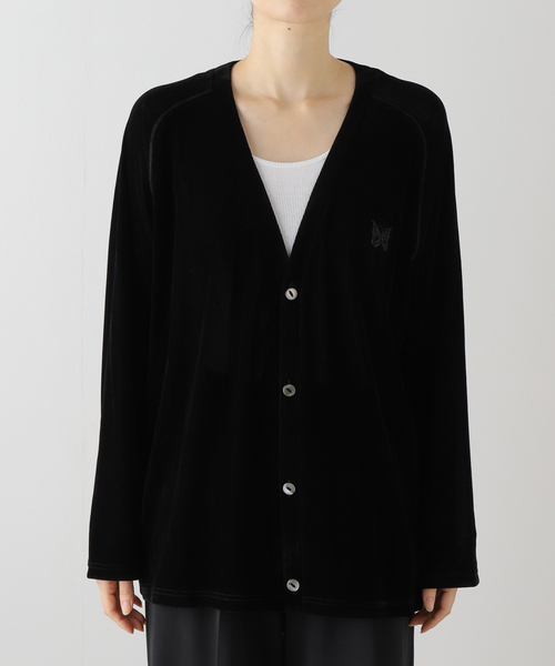 Needles（ニードルス）の「【NEEDLES/ニードルズ】V Neck Cardigan：カットソー[ムジ]（カーディガン/ボレロ・レディース・レッド/ブラック・MEDIUM）」の20枚目の写真