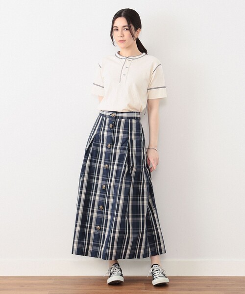 BEAMS BOY(ビームスボーイ)の「Healthknit × BEAMS BOY / 70s ヘンリーネック ショートスリーブ(Tシャツ/カットソー・レディース・レッド/ネイビー/オレンジ・FREE)」の22枚目の写真