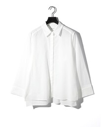 MIDIUMISOLID for Ladies ワイドスリーブシャツ