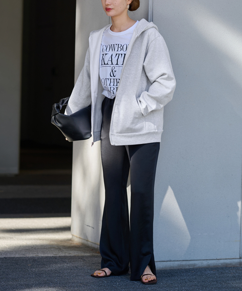 FRAMeWORK(フレームワーク)の「【LOS ANGELES APPAREL / ロサンゼルスアパレル】 HOOD SWEAT SHIRT(パーカー・レディース・ライトグレー/ホワイト・SMALL)」の15枚目の写真