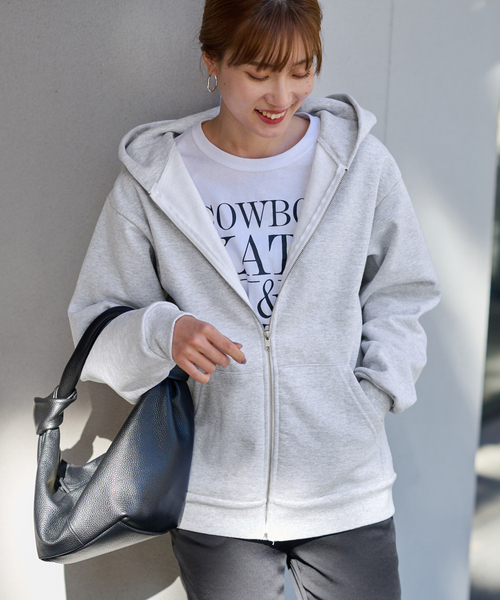 FRAMeWORK(フレームワーク)の「【LOS ANGELES APPAREL / ロサンゼルスアパレル】 HOOD SWEAT SHIRT(パーカー・レディース・ライトグレー/ホワイト・SMALL)」の20枚目の写真