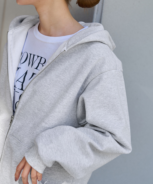 FRAMeWORK(フレームワーク)の「【LOS ANGELES APPAREL / ロサンゼルスアパレル】 HOOD SWEAT SHIRT(パーカー・レディース・ライトグレー/ホワイト・SMALL)」の22枚目の写真