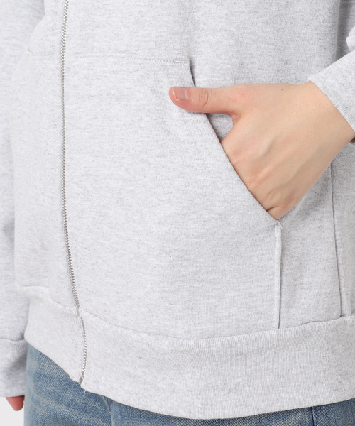 FRAMeWORK(フレームワーク)の「【LOS ANGELES APPAREL / ロサンゼルスアパレル】 HOOD SWEAT SHIRT(パーカー・レディース・ライトグレー/ホワイト・SMALL)」の4枚目の写真