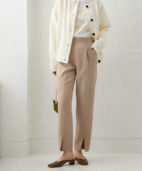 nissen(ニッセン)の「裾スリットテーパードパンツ(スラックス・レディース・ベージュ/ネイビー・LL/L/M/S)」の16枚目の写真
