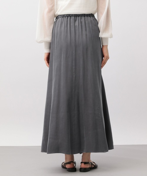 A part by（アパートバイ）の「キュプラフレアスカート（スカート・レディース・チャコールグレー/ピンク系その他・FREE）」の9枚目の写真