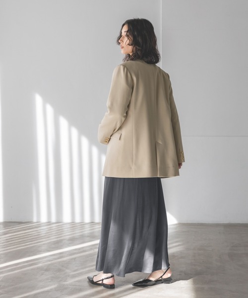 A part by（アパートバイ）の「キュプラフレアスカート（スカート・レディース・チャコールグレー/ピンク系その他・FREE）」の21枚目の写真