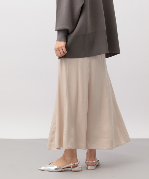 A part by（アパートバイ）の「キュプラフレアスカート（スカート・レディース・チャコールグレー/ピンク系その他・FREE）」の14枚目の写真