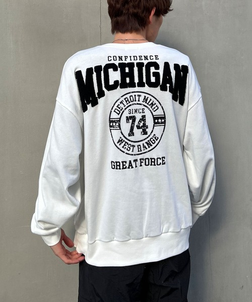 INGNI（イング）の「Backカレッジサークルロゴスウェットチュニック（スウェット・レディース・オフホワイト/杢グレー/ブラック・M）」の14枚目の写真