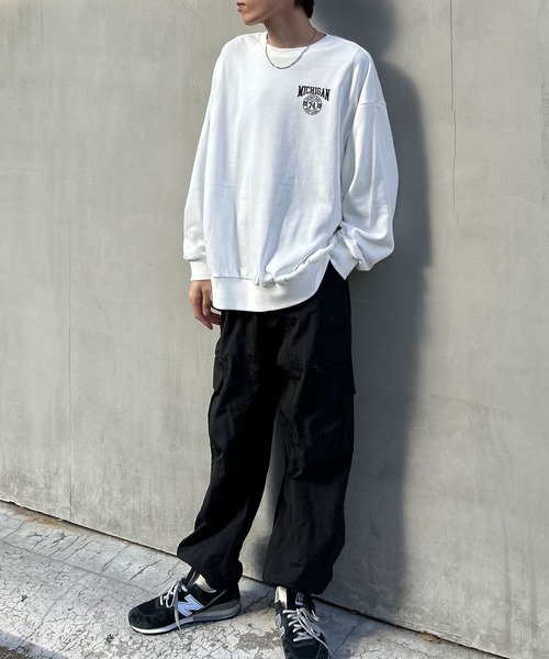 INGNI（イング）の「Backカレッジサークルロゴスウェットチュニック（スウェット・レディース・オフホワイト/杢グレー/ブラック・M）」の16枚目の写真