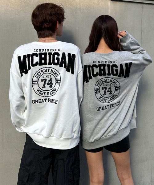 INGNI（イング）の「Backカレッジサークルロゴスウェットチュニック（スウェット・レディース・オフホワイト/杢グレー/ブラック・M）」の19枚目の写真