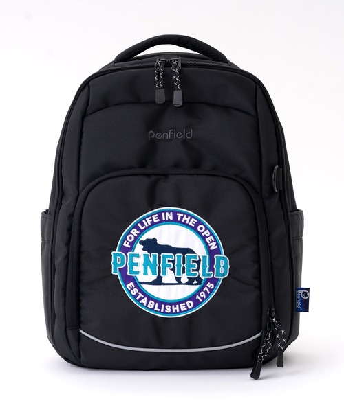 PEN FIELD(ペンフィールド)の「【EC別注】Penfield ペンフィールド ブランド サークル ロゴ 刺繍 ワッペン 容量約15L リュックサック(バックパック/リュック・キッズ・パープル/ブラック/ブルー・FREE)」の1枚目の写真