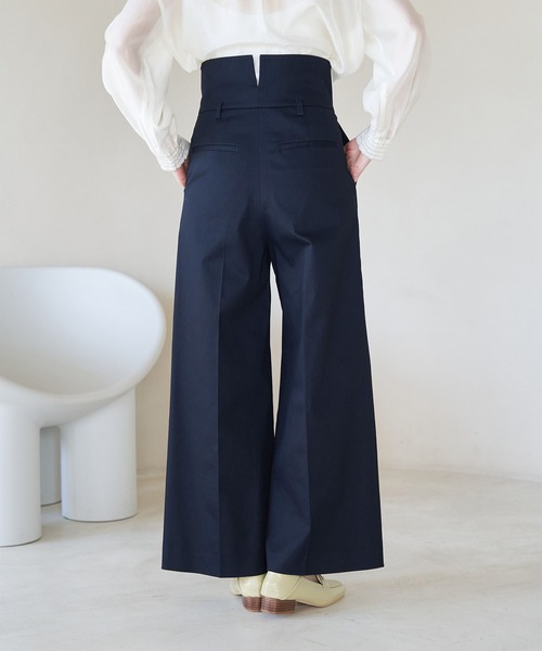 ROPE' PICNIC(ロペピクニック)の「防汚加工/タックワイドパンツ(その他パンツ・レディース・サックスブルー/ベージュ/ネイビー/ホワイト・40/38/36)」の3枚目の写真