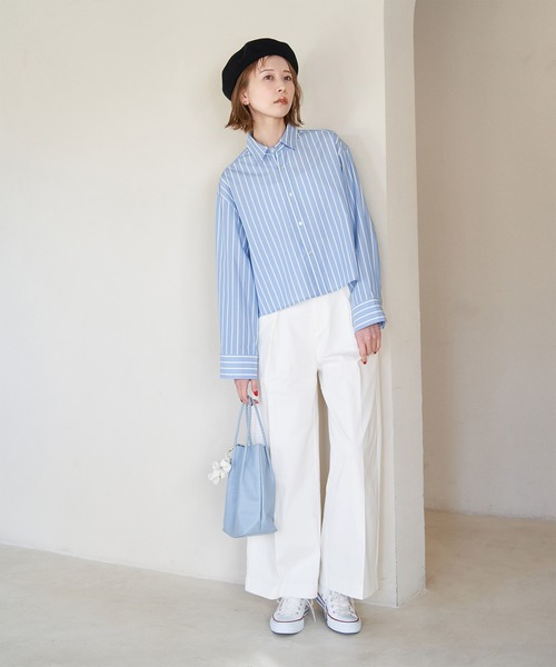 ROPE' PICNIC(ロペピクニック)の「防汚加工/タックワイドパンツ(その他パンツ・レディース・サックスブルー/ベージュ/ネイビー/ホワイト・40/38/36)」の22枚目の写真