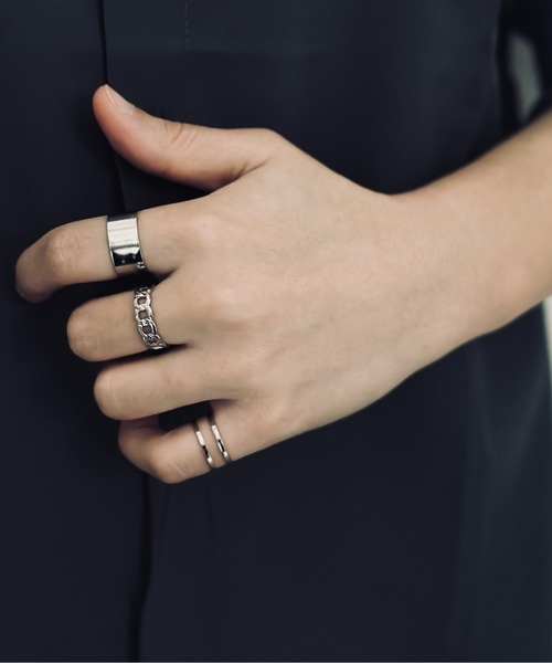 Burner（バーナー）の「【OKUOKU　0909】リング  oku-shop-ris-1（リング・レディース・ブラック/シルバー・FREE）」の2枚目の写真