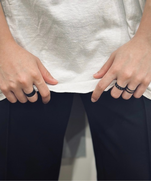 Burner（バーナー）の「【OKUOKU　0909】リング  oku-shop-ris-1（リング・レディース・ブラック/シルバー・FREE）」の6枚目の写真