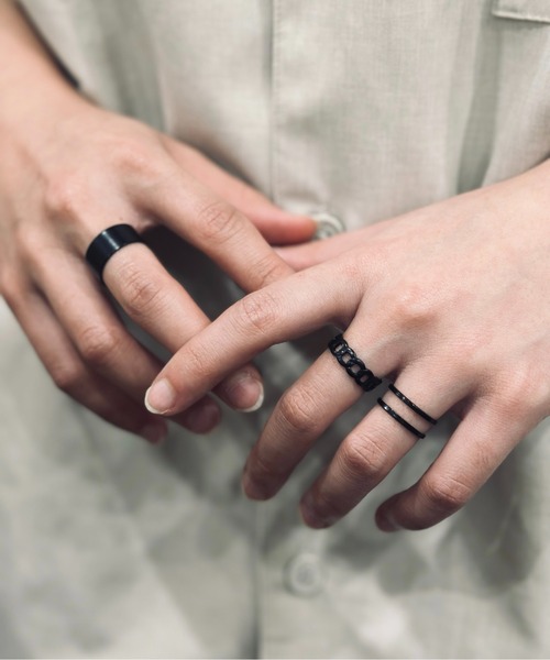 Burner（バーナー）の「【OKUOKU　0909】リング  oku-shop-ris-1（リング・レディース・ブラック/シルバー・FREE）」の5枚目の写真