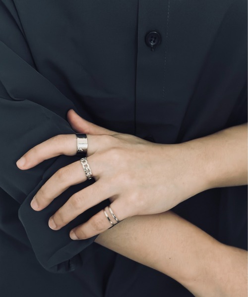 Burner（バーナー）の「【OKUOKU　0909】リング  oku-shop-ris-1（リング・レディース・ブラック/シルバー・FREE）」の9枚目の写真