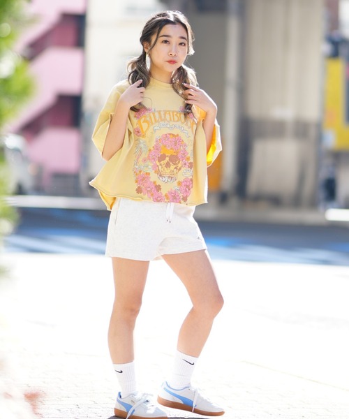 BILLABONG(ビラボン)の「BILLABONG/ビラボン Tシャツ ワイドルーズシルエット クロップド丈 BE013-207(Tシャツ/カットソー・レディース・ライトブルー/ホワイト/イエロー/スミクロ・M)」の13枚目の写真
