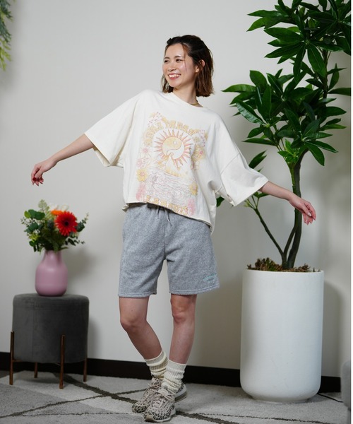 BILLABONG(ビラボン)の「BILLABONG/ビラボン Tシャツ ワイドルーズシルエット クロップド丈 BE013-207(Tシャツ/カットソー・レディース・ライトブルー/ホワイト/イエロー/スミクロ・M)」の19枚目の写真