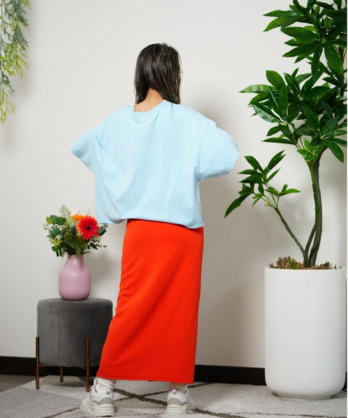 BILLABONG(ビラボン)の「BILLABONG/ビラボン Tシャツ ワイドルーズシルエット クロップド丈 BE013-207(Tシャツ/カットソー・レディース・ライトブルー/ホワイト/イエロー/スミクロ・M)」の8枚目の写真