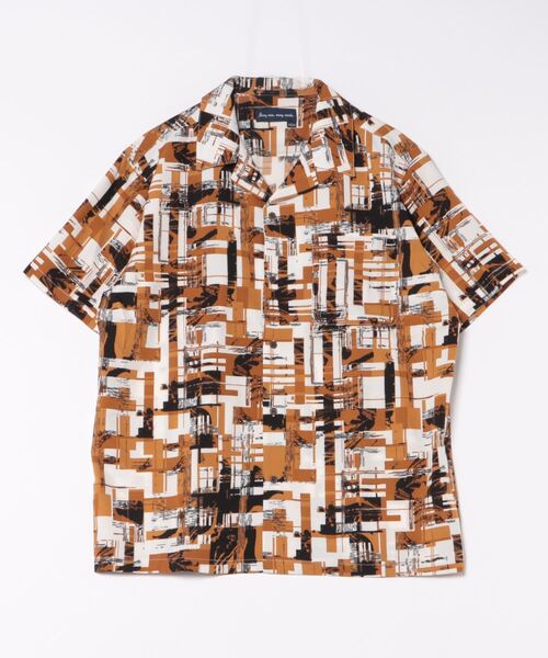 ＪＵＧＬＡＮＳ（ユグランス）の「【many men, many minds.】ジオメトリック柄オープンシャツ/メンズ（シャツ/ブラウス・メンズ・イエロー/ブルー・M/L/XL）」の4枚目の写真