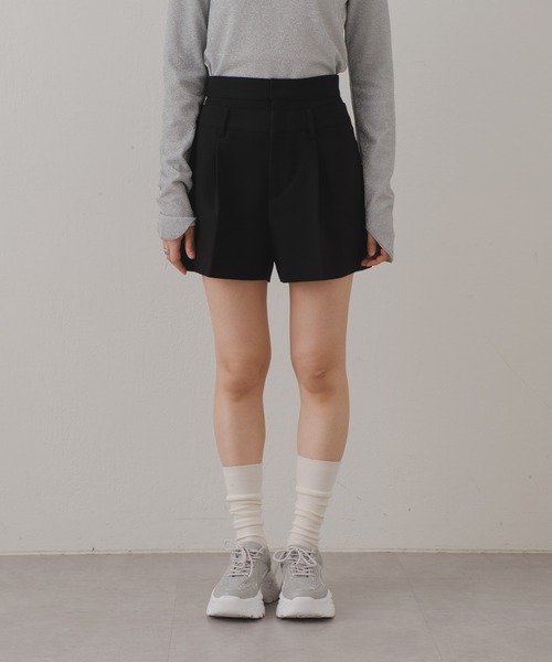 Kastane(カスタネ)の「【2024SSアイテム/SET UP対応】ダブルウエストショートパンツ(その他パンツ・レディース・アイボリー/ブラック・FREE)」の22枚目の写真