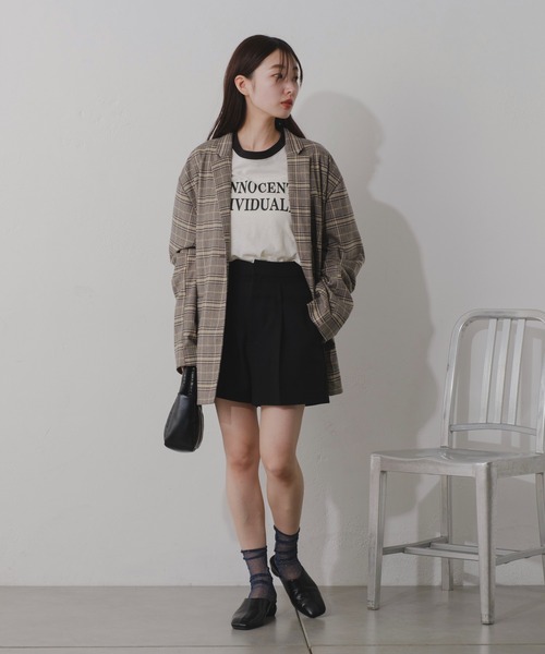 Kastane(カスタネ)の「【2024SSアイテム/SET UP対応】ダブルウエストショートパンツ(その他パンツ・レディース・アイボリー/ブラック・FREE)」の17枚目の写真