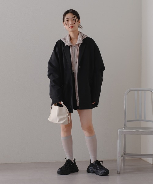 Kastane(カスタネ)の「【2024SSアイテム/SET UP対応】ダブルウエストショートパンツ(その他パンツ・レディース・アイボリー/ブラック・FREE)」の15枚目の写真