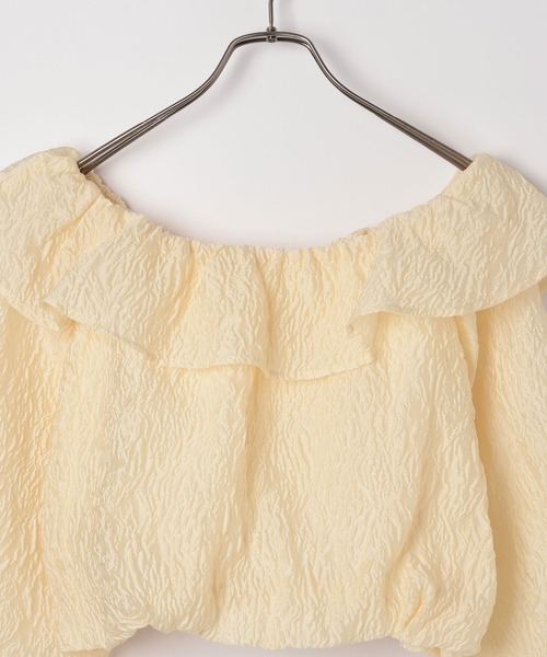 Heather(ヘザー)の「エンボスオフショルブラウス 111451(シャツ/ブラウス・レディース・ホワイト/ブラック/イエロー・FREE)」の10枚目の写真