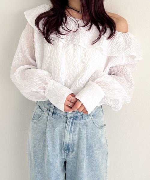 Heather(ヘザー)の「エンボスオフショルブラウス 111451(シャツ/ブラウス・レディース・ホワイト/ブラック/イエロー・FREE)」の18枚目の写真