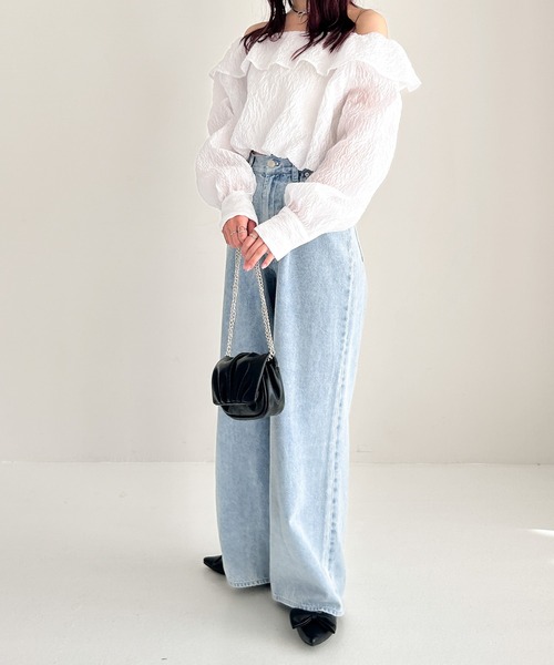 Heather(ヘザー)の「エンボスオフショルブラウス 111451(シャツ/ブラウス・レディース・ホワイト/ブラック/イエロー・FREE)」の20枚目の写真