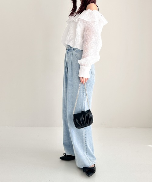 Heather(ヘザー)の「エンボスオフショルブラウス 111451(シャツ/ブラウス・レディース・ホワイト/ブラック/イエロー・FREE)」の21枚目の写真