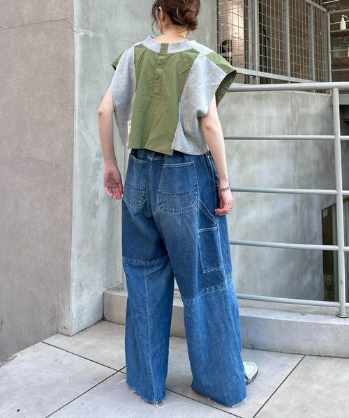 etsinta（エシンタ）の「【etsinta/エシンタ】リメイクワッフルクロップドベスト（ベスト・レディース・グレー/オフホワイト/ブラック・ONE SIZE）」の20枚目の写真