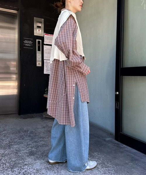 etsinta（エシンタ）の「【etsinta/エシンタ】リメイクワッフルクロップドベスト（ベスト・レディース・グレー/オフホワイト/ブラック・ONE SIZE）」の9枚目の写真