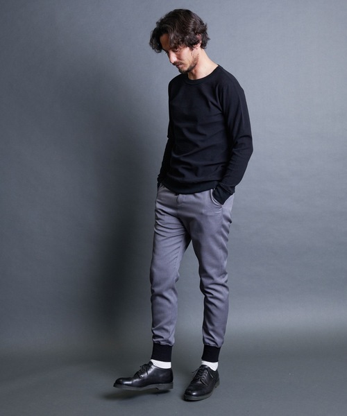 Magine（マージン）の「T/W　TWILL RIB PANTS:ウール混 ツイル 裾リブ シャーリングパンツ（その他パンツ・メンズ・ネイビー/グレー/ブラック・44/48/46）」の21枚目の写真