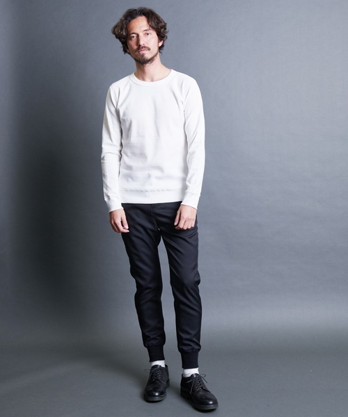 Magine（マージン）の「T/W　TWILL RIB PANTS:ウール混 ツイル 裾リブ シャーリングパンツ（その他パンツ・メンズ・ネイビー/グレー/ブラック・44/48/46）」の15枚目の写真