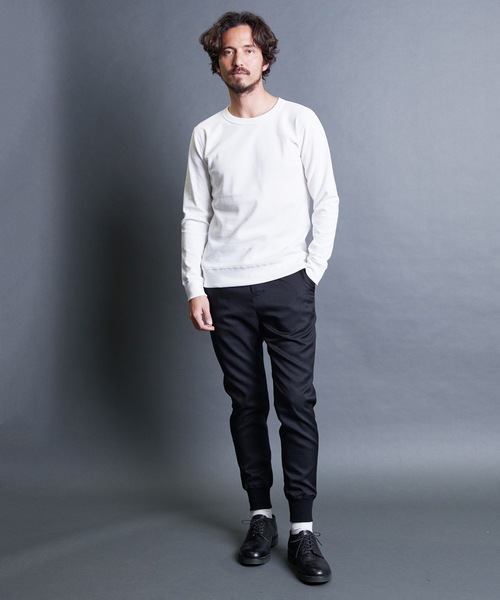 Magine（マージン）の「T/W　TWILL RIB PANTS:ウール混 ツイル 裾リブ シャーリングパンツ（その他パンツ・メンズ・ネイビー/グレー/ブラック・44/48/46）」の14枚目の写真