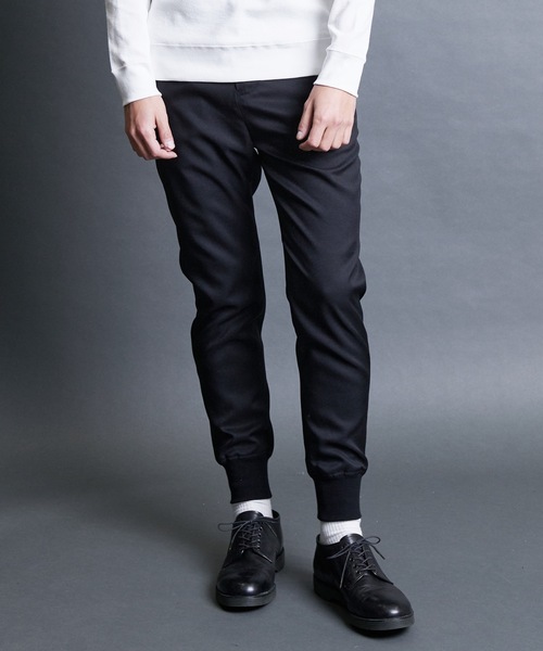 Magine（マージン）の「T/W　TWILL RIB PANTS:ウール混 ツイル 裾リブ シャーリングパンツ（その他パンツ・メンズ・ネイビー/グレー/ブラック・44/48/46）」の6枚目の写真