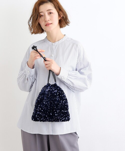 grove(グローブ)の「◆スパンコール巾着ショルダー(ショルダーバッグ・レディース・ネイビー系3/グレー系3/ブラック系3・00)」の6枚目の写真